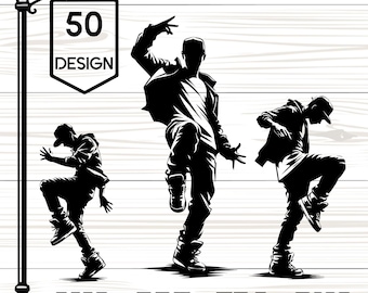 Hip-Hop-Tanz SVG, Gravurdatei für Lasermaschinen, Clipart für Cricut, Sublimation