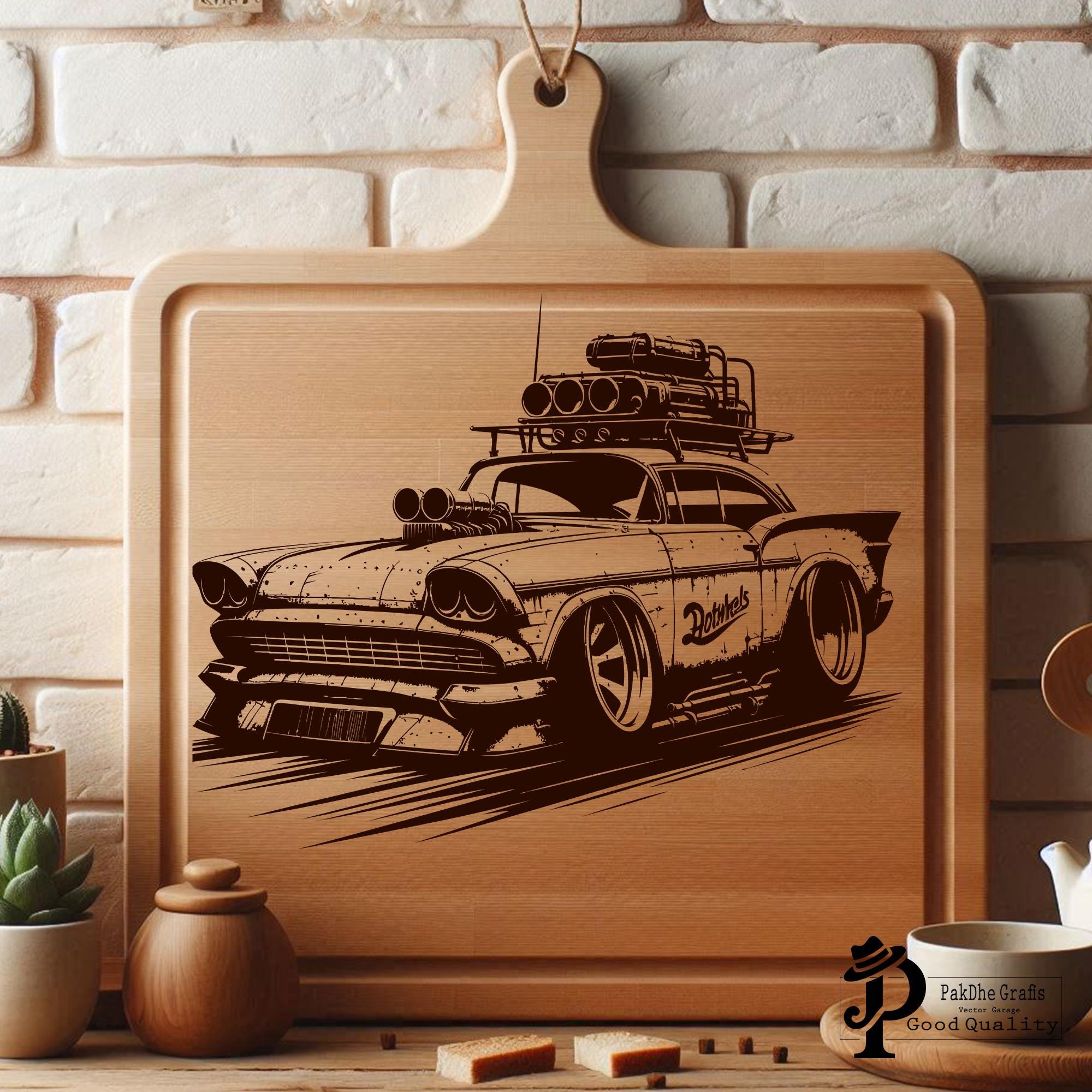 Rat Rod Rear Svg Vintage Rat Rod Silhouette Art