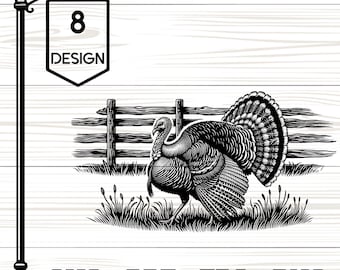 Turkey SVG, Engraving File for Laser Machines, Clipart for Cricut, Sublimation
