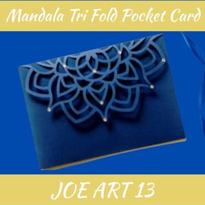 Cartão de bolso triplo Mandala, arquivos SVG, papelaria de casamento, designs de mandala intrincados, envelope, artesanato DIY, convites de casamento personalizados