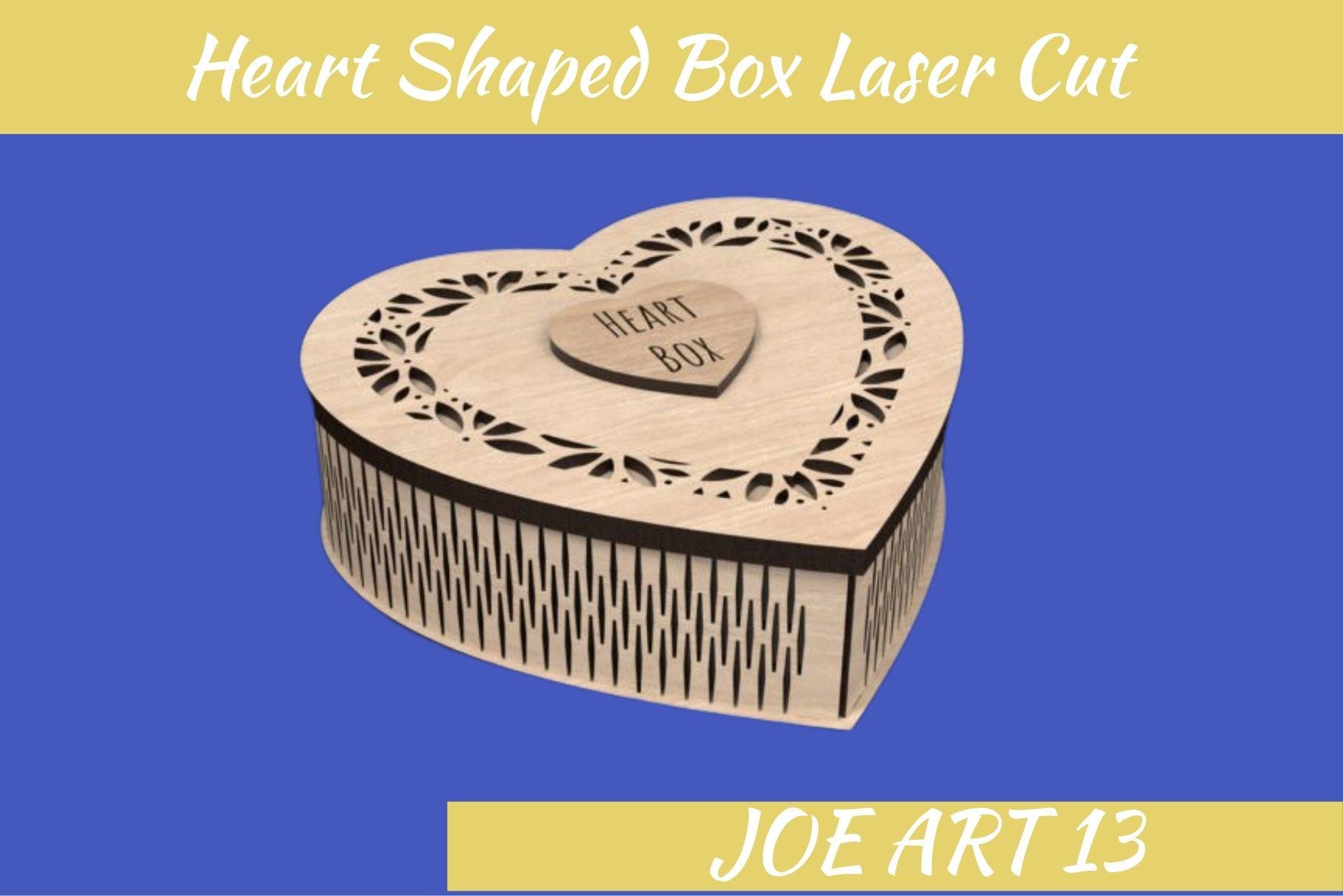 3D Rose Heart Box 5 Pieces Laser Cut Out Unfinished Wood BOX3 3D Rose Heart Box 5 Pieces Laser Cut Out Unfinished Wood BOX3