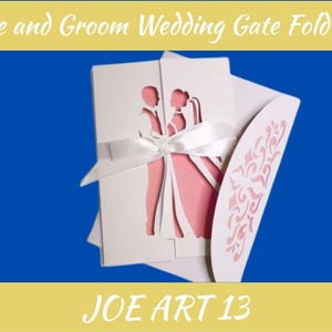 Braut und Bräutigam Hochzeit Tor Faltkarte SVG, Elegante Hochzeitseinladung, DIY Vorlage, Umschlagvorlage, einfach zu verwenden, Schneidemaschine kompatibel