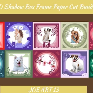 3D Shadow Box SVG Bundle | Layered Paper Cut Files for Cricut & Silhouette