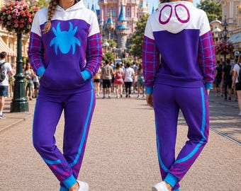 Halloween Gwen Stacy Costume, Ghost Spidey Superhero Hoodie, Gwen Stacy Spider Women Leggings, Spider Gwen Cosplay Costume, Superhero Shirt