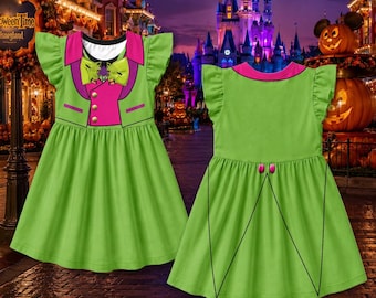 Mickey's Not So Scary Halloween Ruffle Dress, Inspired Minnie Mouse Halloween Costume Dress, Mickey Dress for Girl,WDW Halloween Trip Outfit
