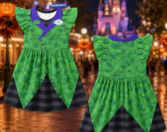 Oogie Boogie Bash Cast Member Ruffle Dress, Nightmare Before Christmas Dress, Oogie Boogie Halloween Costume Cosplay, WDW Trick or Treat