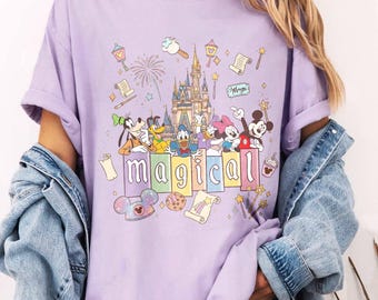 Comfort Colors DN Mickey and Friends Shirt, DN Magical Pastel Park Shirt, DNland Magic Shirts, Mickey Magical Castle 2026 Shirt
