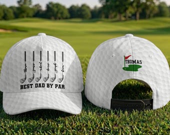 Gorra personalizada "Mejor papá" con el nombre del niño, sombrero "Mejor abuelo", regalos del Día del Padre para el abuelo, gorra de golf para el esposo, gorra de golfista