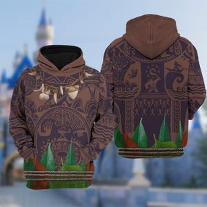 Maui 3D Adult T-shirt Hoodie, Moana Movie Cosplay Costume Hoodie, Maui Character Moana Halloween Costume Shirt, Cartoon Hoodie