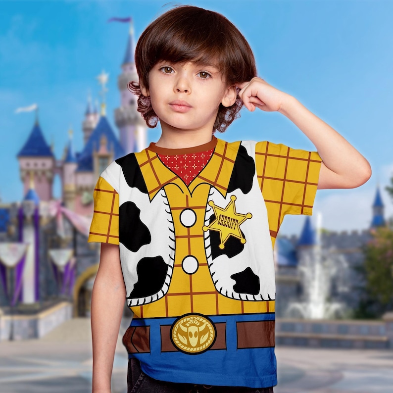 Toy Story Characters Shirt, Woody Costume Cosplay 3D T-Shirt, Halloween Costume For Family Group T Shirt, Toy Shirt For Couple image 2