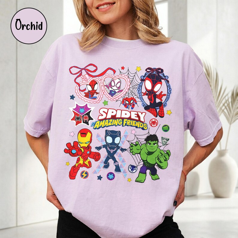 Spidey and His Amazing Friends Shirt, Comfort Colors Spidey Shirt, Spiderman Shirt, Marvel Miles Morales Shirts, Superhero Spidey Gifts Bild 3