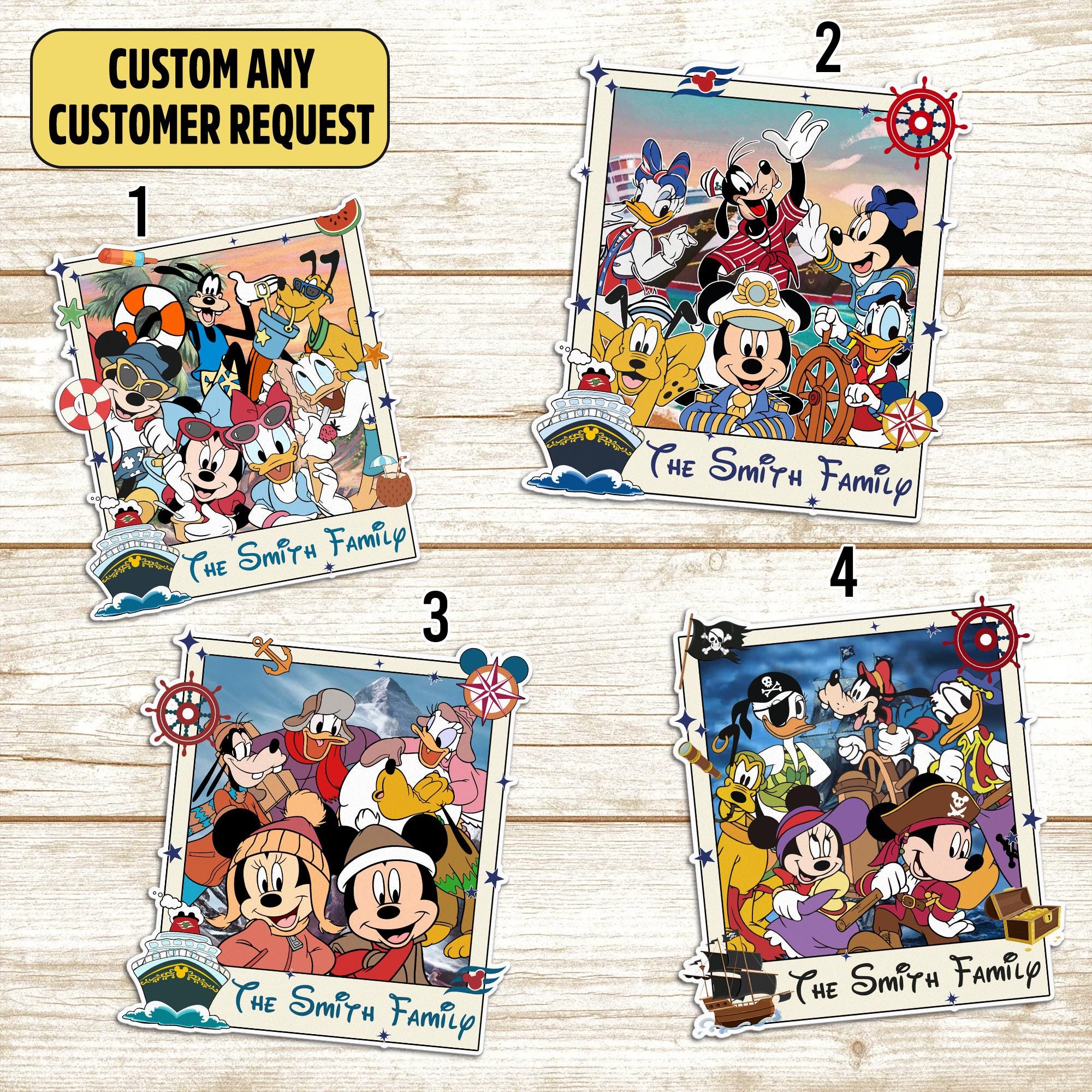 Discover Personalized Mickey and Friends Cruise Paraloid Magnet, Cruise Line for Stateroom Door, Mickey Mouse Family Cruise Magnets