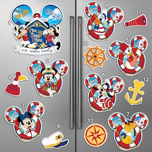 Custom Our 1st Mouse Cruise Magnet, Mouse & Friends Princess Cruise Line Magnet, Family 1st Cruise Vacation Magnet, Magic Kingdom Gift