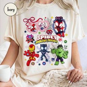 Spidey and His Amazing Friends Shirt, Comfort Colors Spidey Shirt, Spiderman Shirt, Marvel Miles Morales Shirts, Superhero Spidey Gifts Bild 1