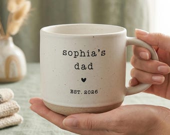 Custom Dad Mug, New Daddy Gift, Personalized Baby Shower Gifts, Future Parent Gifts, First Time Papa Father's Day Birthday Present for Dad