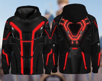 Disney Tron: Ares Halloween Costume 3D Hoodie, Tron Cosplay Costume, Disneyland Trip Tron Ares Halloween Tee, Family Group Matching Shirt