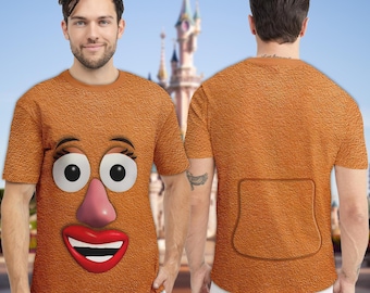 Mrs. Potato Head Shirt, Toy Story Costume Cosplay 3D T-Shirt, Mr and Mrs Valentine Gift, Halloween Costume For Family Group T Shirt