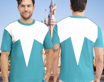 Frozone The Incredibles Costume T-Shirt, The Incredibles Cosplay Costume Tee, Halloween All Over Print 3D Outfits, Frozone Cosplay Tee