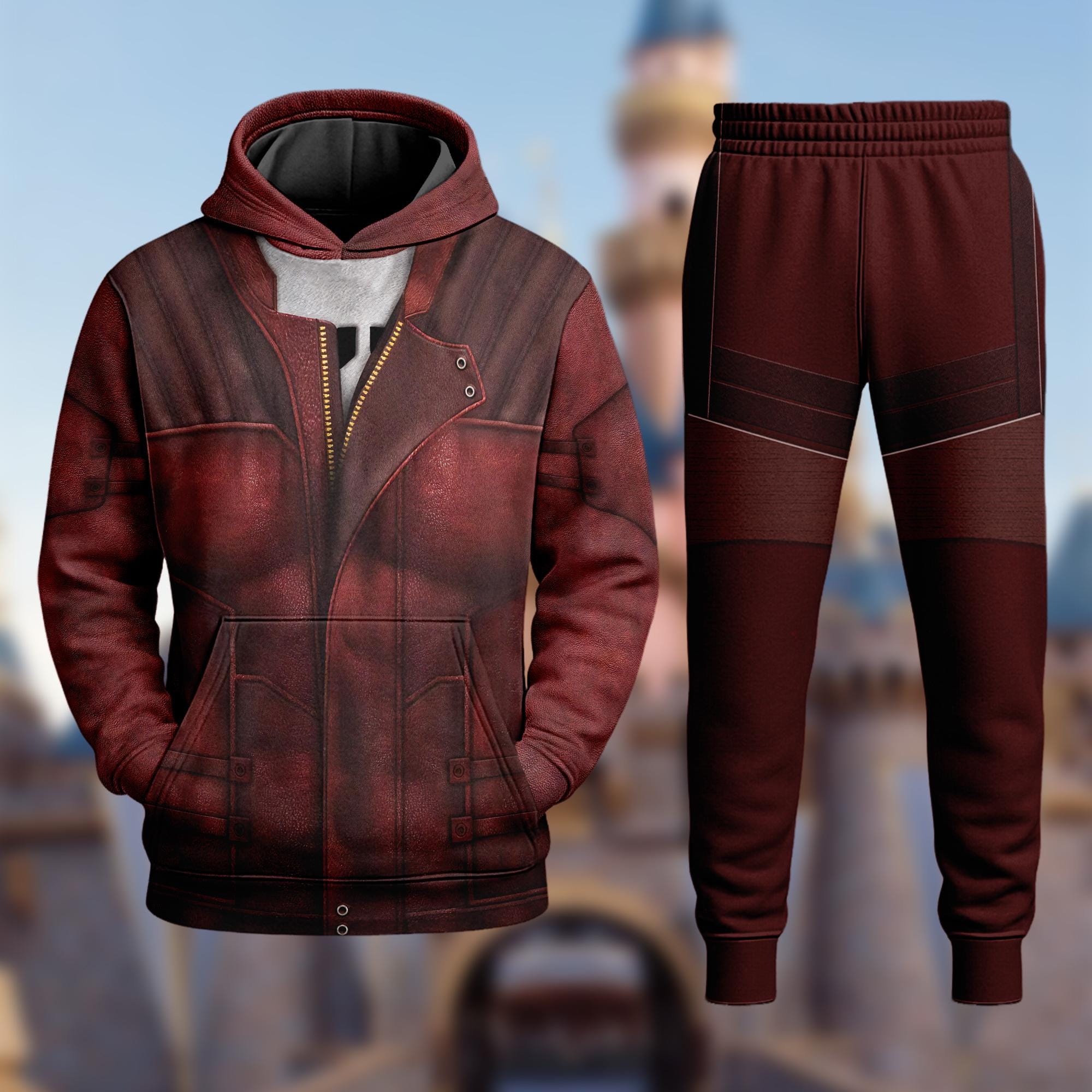 Discover Guardian Of The Galaxy Hoodie & Joggers Set, Peter Quill Cosplay Costume Hoodie, Halloween 3D Cosplay Outfit, Movie Character All Over Print