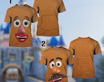 Mrs. Potato Head Shirt, Toy Story Costume Cosplay 3D T-Shirt, Mr and Mrs Valentine Gift, Halloween Costume For Family Group T Shirt