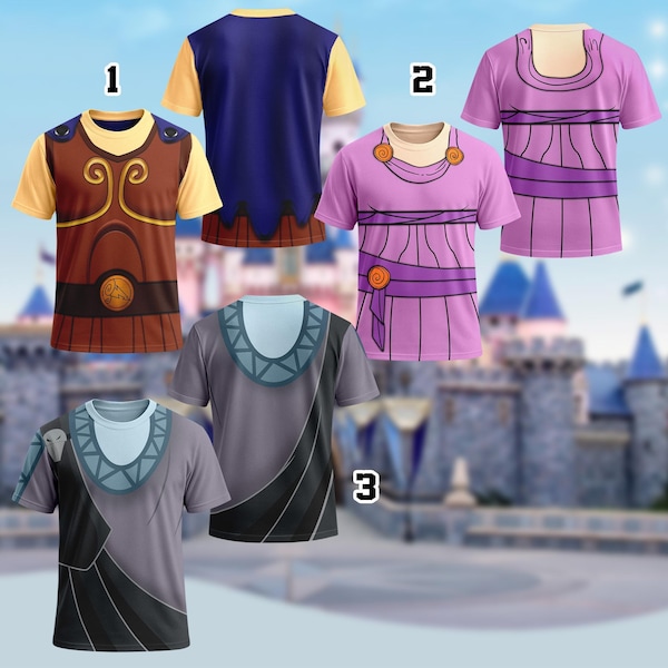 Purple Dress Greek Princess Cosplay Costume 3D T-shirt, Greek Mythological Halloween Costume Cosplay, Princess Magic Halloween Group Shirt