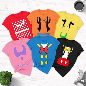 Funny Mickey And Friends Halloween Costume Group Shirt, Mickey Movie Halloween Matching Shirt, Mickey Character Halloween Party Gift