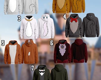 Sudadera con capucha 3D de Marie Cat de Los Aristogatos de DN, Sudadera de disfraz de Halloween de Duquesa de Toulouse, Conjunto a juego para el grupo de la familia de gatos de Berlioz