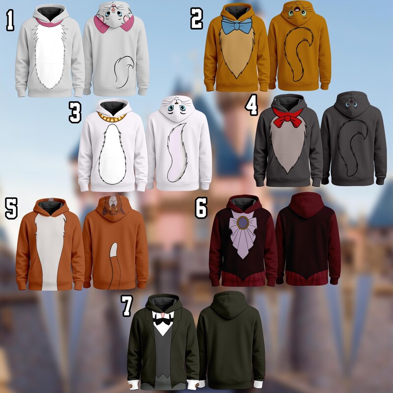 [Disney] Aristocat Marie Fever Hooded Jumper