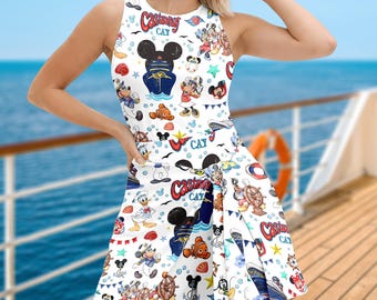 Disney Cruise Line Tennis Dress Skirt, Mickey and Friends Cruise Line Tennis Dress, Disney Vacation Dress, Disney Cruise Trip Tennis Skort