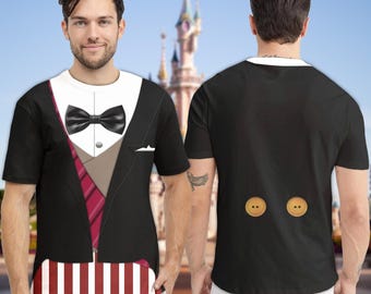 The Haunted Mansion Movie Ghost Costume, The Guy Suit 3D Cosplay T-shirt, Halloween Friend Group Party Tee, Horror Halloween Shirt