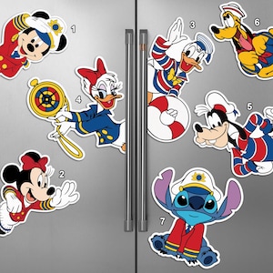 Custom All Characters Cruise Magnet, Mouse & Friends Princess Cruise Line Magnet, Family Cruise Door Magnet, Magic Kingdom Door Magnet