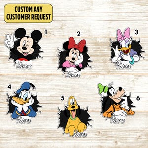 Custom Mickey and Friends Door Magnets, Mickey Mouse Minnie Donald Daisy Goofy Pluto Magnets, Mouse Cruise Trip Stateroom Decoration