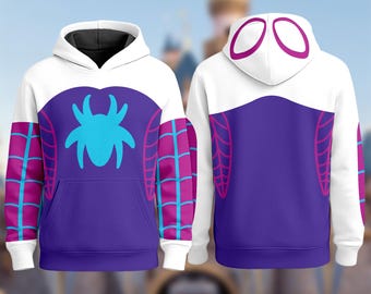 Halloween Gwen Stacy Costume Shirt, Ghost Spider Superhero Costume Hoodie, Spider-Gwen Women Leggings, Marvel Spiderman Cosplay Costume