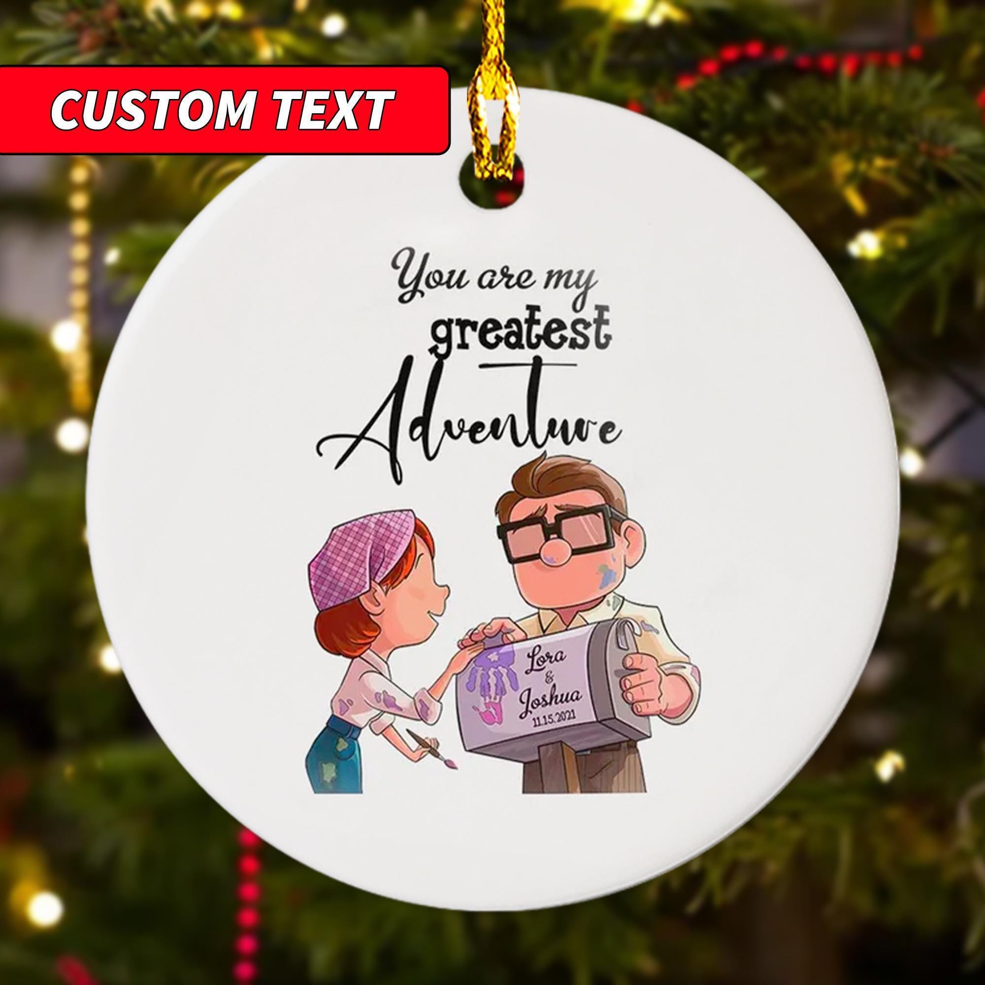 Discover Custom UP Christmas Ornament, Carl and Ellie Christmas Ornament, Old Couple Christmas Tree Decor, UP Movie Xmas Holiday Hanging
