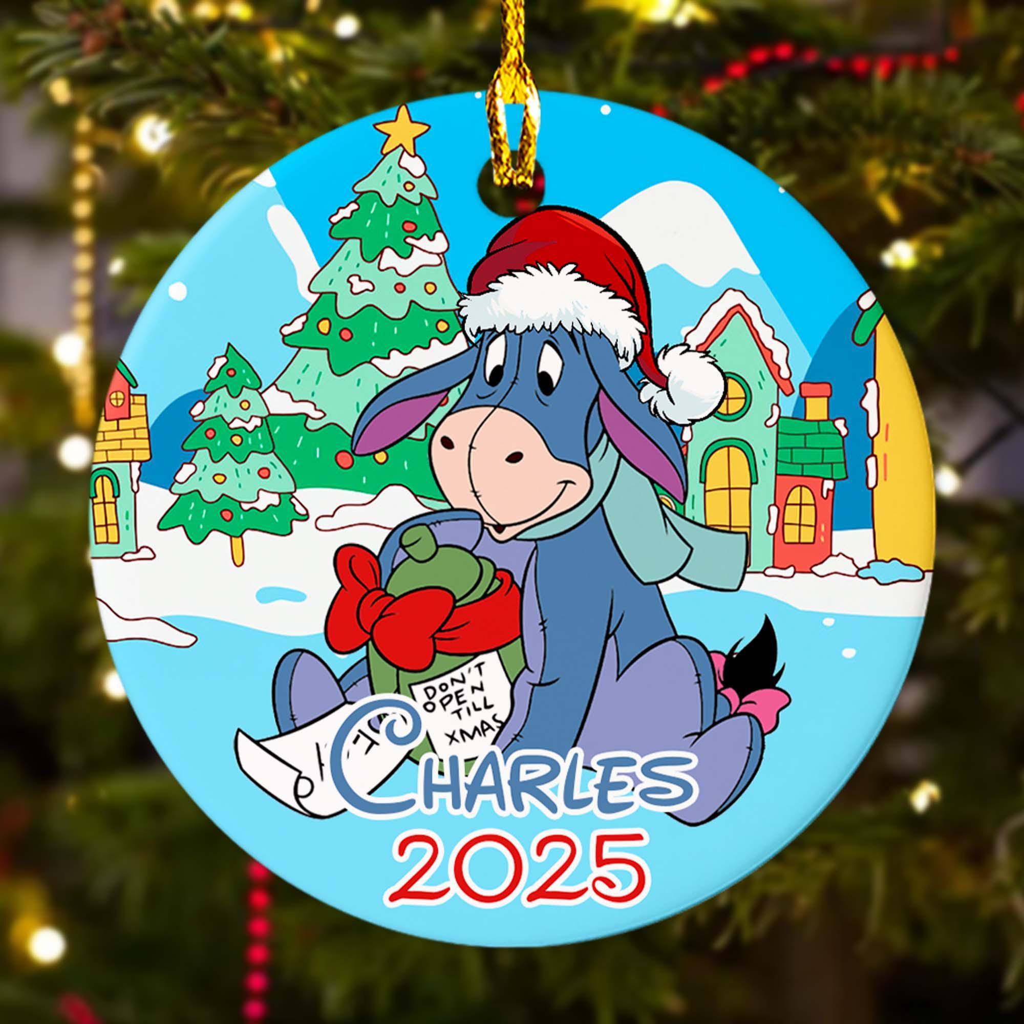 Discover Personalized Eeyore Christmas Ornament, Disney Eeyore Xmas Ornament, Christmas Tree Decor, Disney Pooh Xmas Gift For Kid
