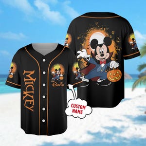 Personalize Mouse Baseball Jersey Team, Cartoon Characters Basketball Jersey, Magic Kingdom Baseball Outfit, Mouse Halloween Gift For Kids