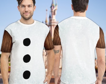 Olaf Snowman 3D Adult Kid T-shirt, Frozen Movie All Over Print Shirt, Olaf Snowman Frozen T-shirt, Olaf Character Aladdin Movie T-shirt Gift