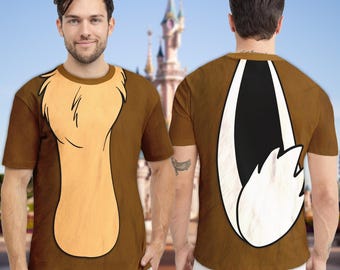 Camiseta de disfraz de Chip y Dale, camiseta con estampado integral de Chip Rescue Rangers, camiseta de disfraz de cosplay de Chip y Dale, camiseta 3D de Halloween