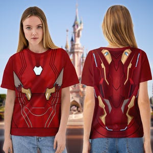 Iron Man Costume 3D T-Shirt, Halloween Cosplay Running Costume Shirt, Halloween Costume For Family Group T Shirt, Superhero Costume Shirt Bild 3