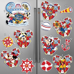 Personalize Our 1st Cruise magnet, Custom Mouse Princess Cruise Line Magnet, Family 1st Cruise Vacation Door Magnet, Magic Kingdom Gift