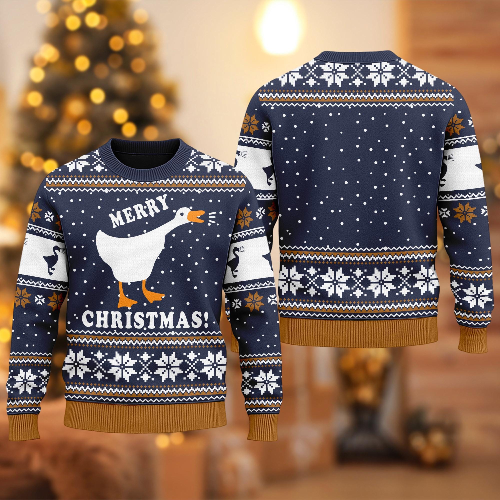 Discover Merry Christmas Goose Ugly Christmas Sweater, Goose Christmas Sweatshirt, Goose Xmas Holiday Shirt, Christmas Gift For Men Women Kid