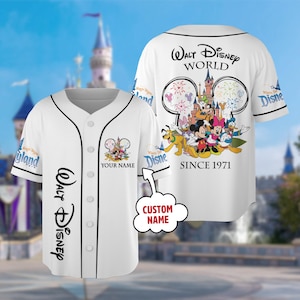 Personalize Mouse and Friends Baseball Jersey, Mouse Head Basketball Jersey, Magic Kingdom Baseball Team Outfit, Birthday Gift For Kids
