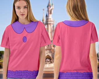 Daisy Duck Inspired Costume 3D T-Shirt, Daisy Duck Cosplay 3D Tee, Mickey And Friend Cosplay Costume Shirt, Halloween All Over Print Shirt