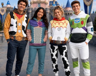Woody Buzz Lightyear Jessie Bo Beep Costume Shirt, Toy Story Halloween Costume Cosplay, Toy Story Cosplay Hoodie, WDW Halloween Trip Outfit