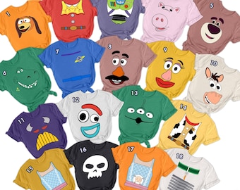 Beloved Toy Characters Halloween Costume Tshirt, Animated Toys Cosplay Inspired Shirt, Halloween Costume For Family Group T Shirt