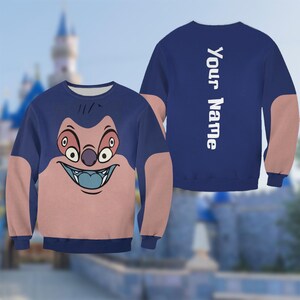 Personalize Lilo And Stitch 3D Costume Outfit, Jumba Jookiba Cosplay Costume Hoodie, Cartoon Character Halloween All Over Print Clothing Bild 3