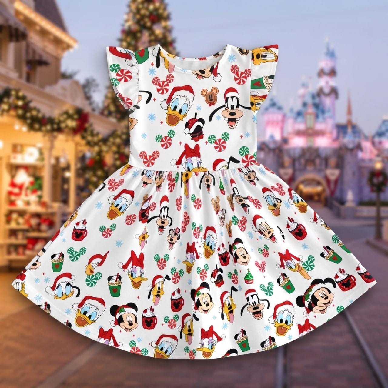 minnie mouse christmas dress toddler she can twirl away