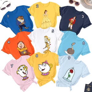 Beast Castle Characters Matching Costume Shirt, Fairy Tale Inspired Costume Cosplay Shirt, Halloween Costume For Family Group T Shirt
