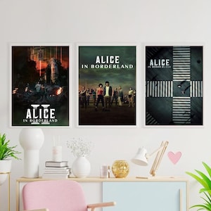 Alice In Movie Borderland Thriller Tv Series Group Game Poster, Dangerous Cards Games Poster Unique Gift for Film Fans Wall Decor Unframed