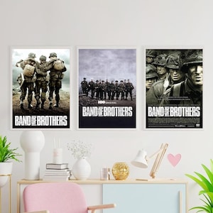 Band of Brothers War Tv Series Historical Vintage Poster, Band of Brothers Soldier Multiple Style Poster Gift for Soldier, Veteran, Film Fan